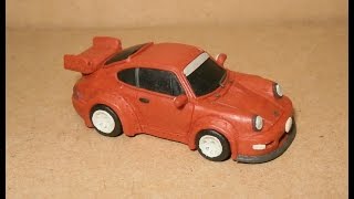 Как слепить машинку из пластилина Porsche 911(964) RWB Tutorial how to sculpt 911 from clay