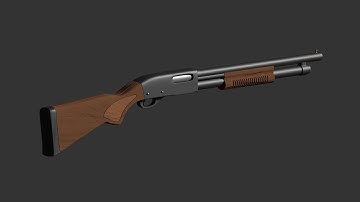 speed modeling Shot Gun - Blender 2.79 | Timelapse