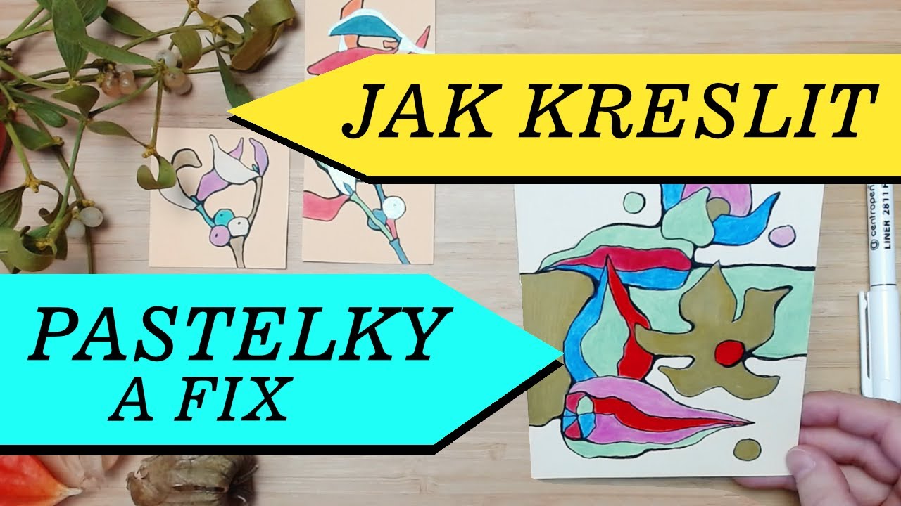 Jak kreslit - pastelky a fix - výtvarné přání