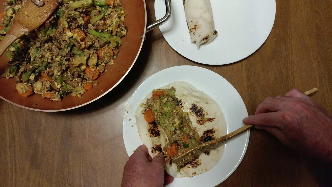 Broccoli Sugar Snap Peas Carrots Water Chestnuts Ground Turkey Broccoli Sugar Snap Peas Carrots Water Chestnuts Ground Turkey Ginger Teriyaki Shiitake Mushroom Bur