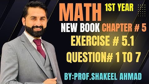 #Chapter5 #Exercise5.1 #Question1to7