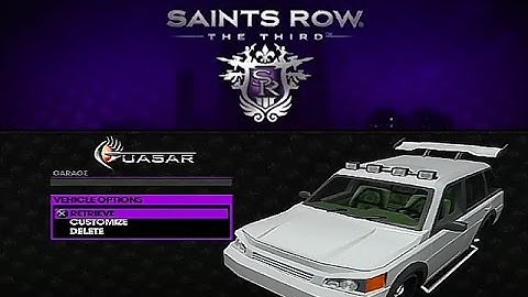 PS3 Saints Row The Third Vehicles Cheat Give Quasar