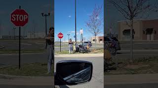 Fake Violin Busker At Dulles Landing Walmart