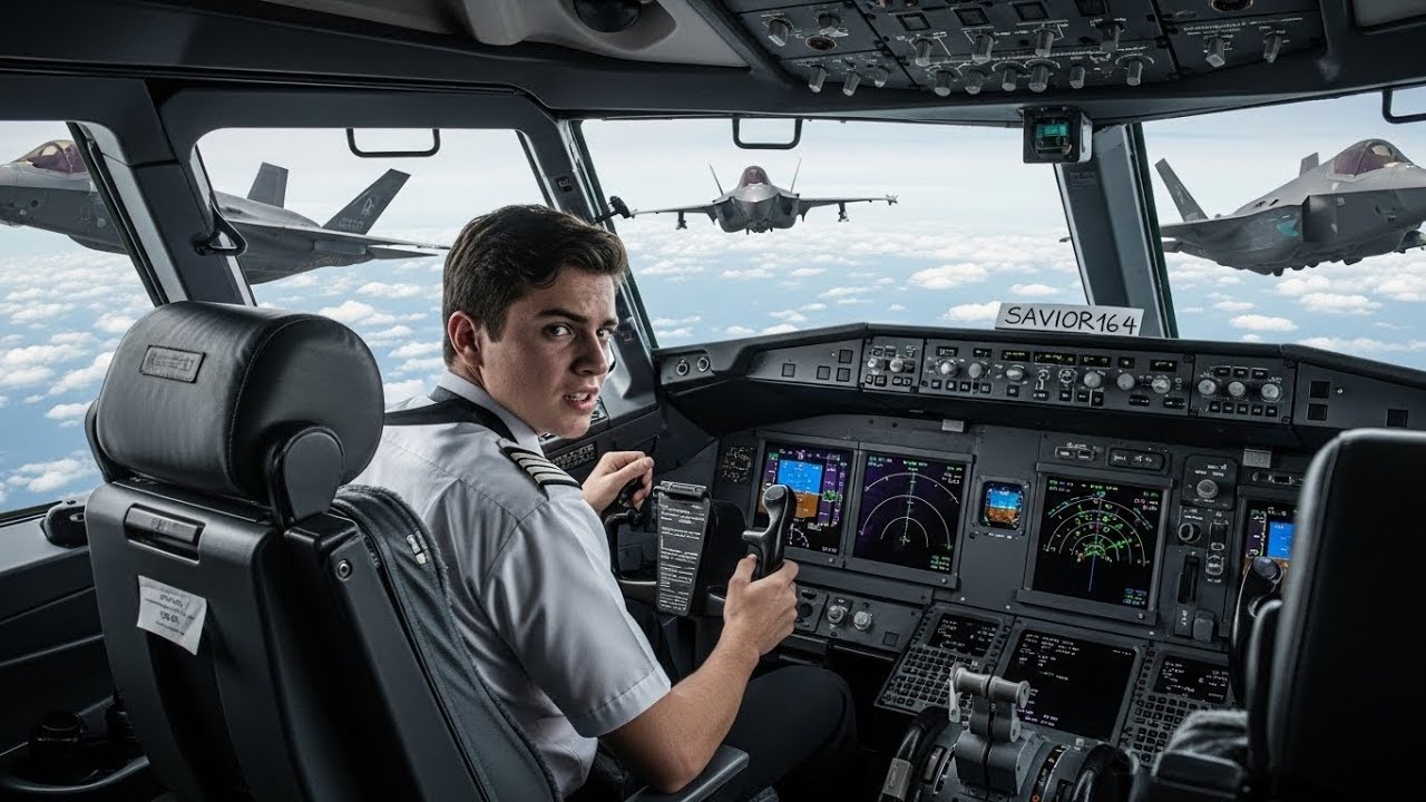 An 18-Year-Old Student Saved 164 Lives at 30,000 Feet — Until F-35 Fighters Identified His Call Sign