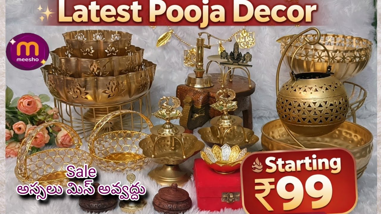 Latest Pooja Decor 🙏🏻 from ₹99 on MEESHO | పూజ కోసం వస్తువులు#trending#viral #meeshopooja#poojaitems