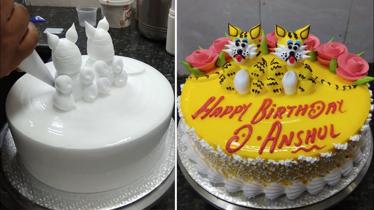 Birthday cake Design |Tiger cake design |Tiger Animal Birthday cake Design