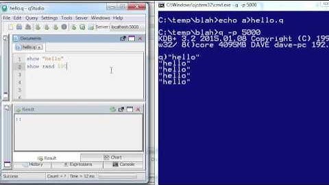 kdb run system command from qStudio