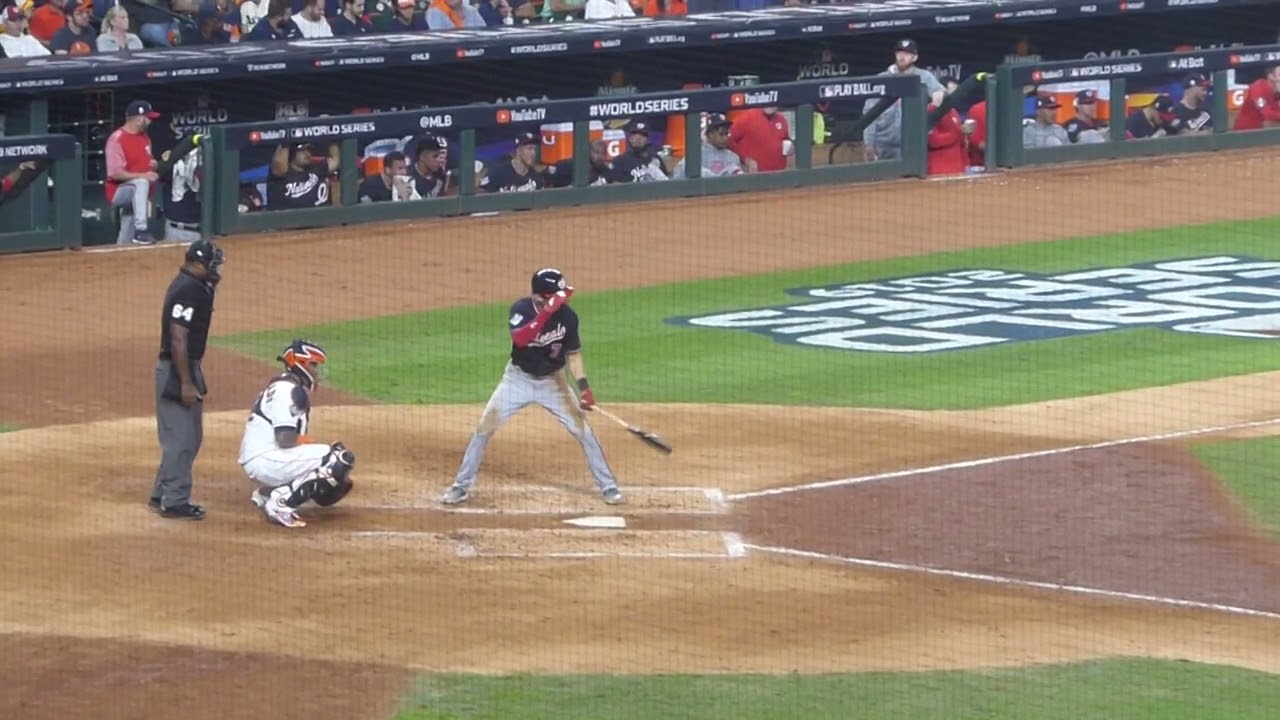 Trea Turner (traded to the Dodgers) at bat...World Series Gm 1...Nationals vs. Astros...10/22/19