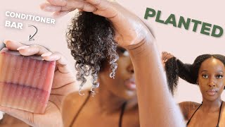 CONDITIONER IN A BAR?? TRYING OUT THE VIRAL NATURAL HAIR LINE ‘PLANTED’ | YAA YAA