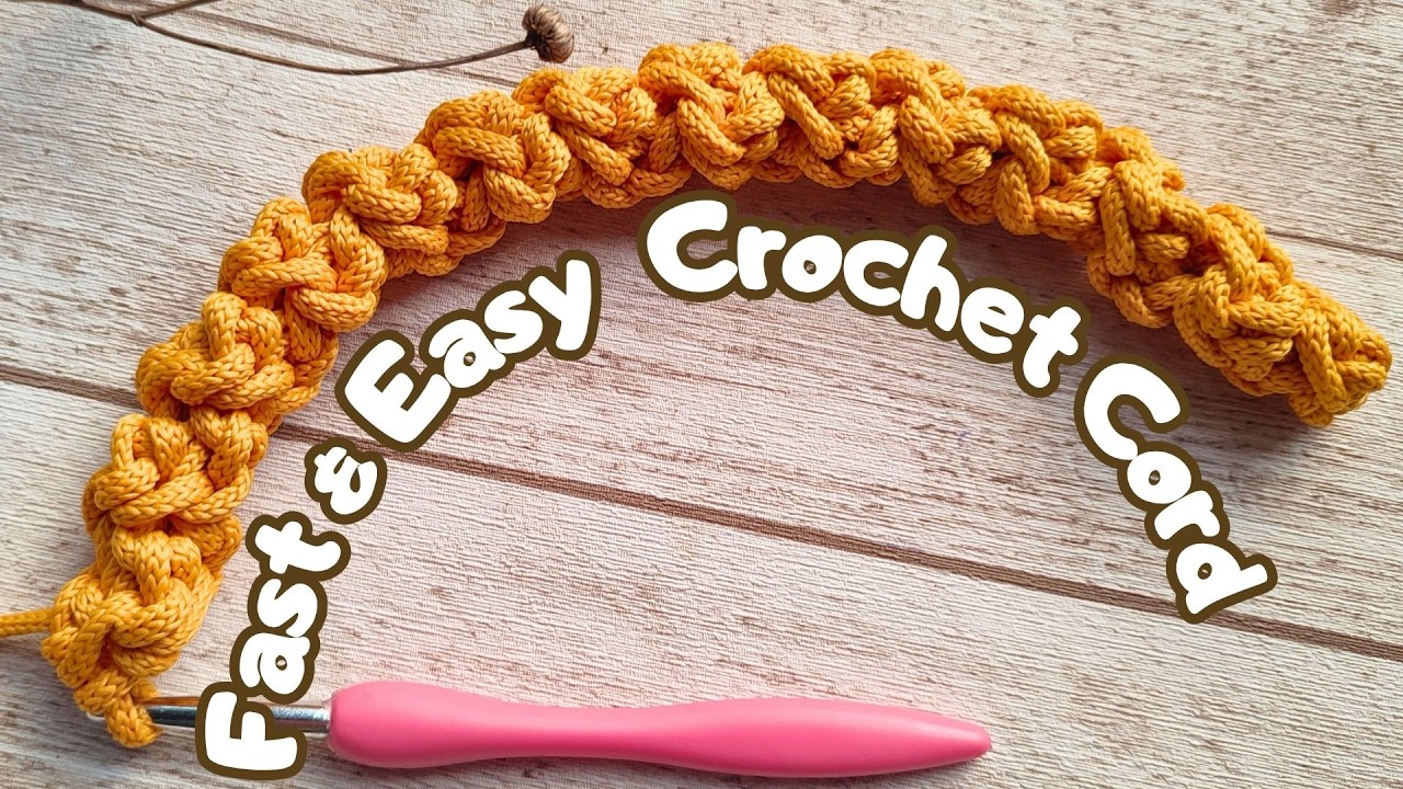 Fast & Easy Crochet Cord | Only 1 step to repeat! 🧶 - YouTube