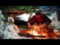 Solo Winter Camping in Primitive Shelter - no tent, no sleeping bag