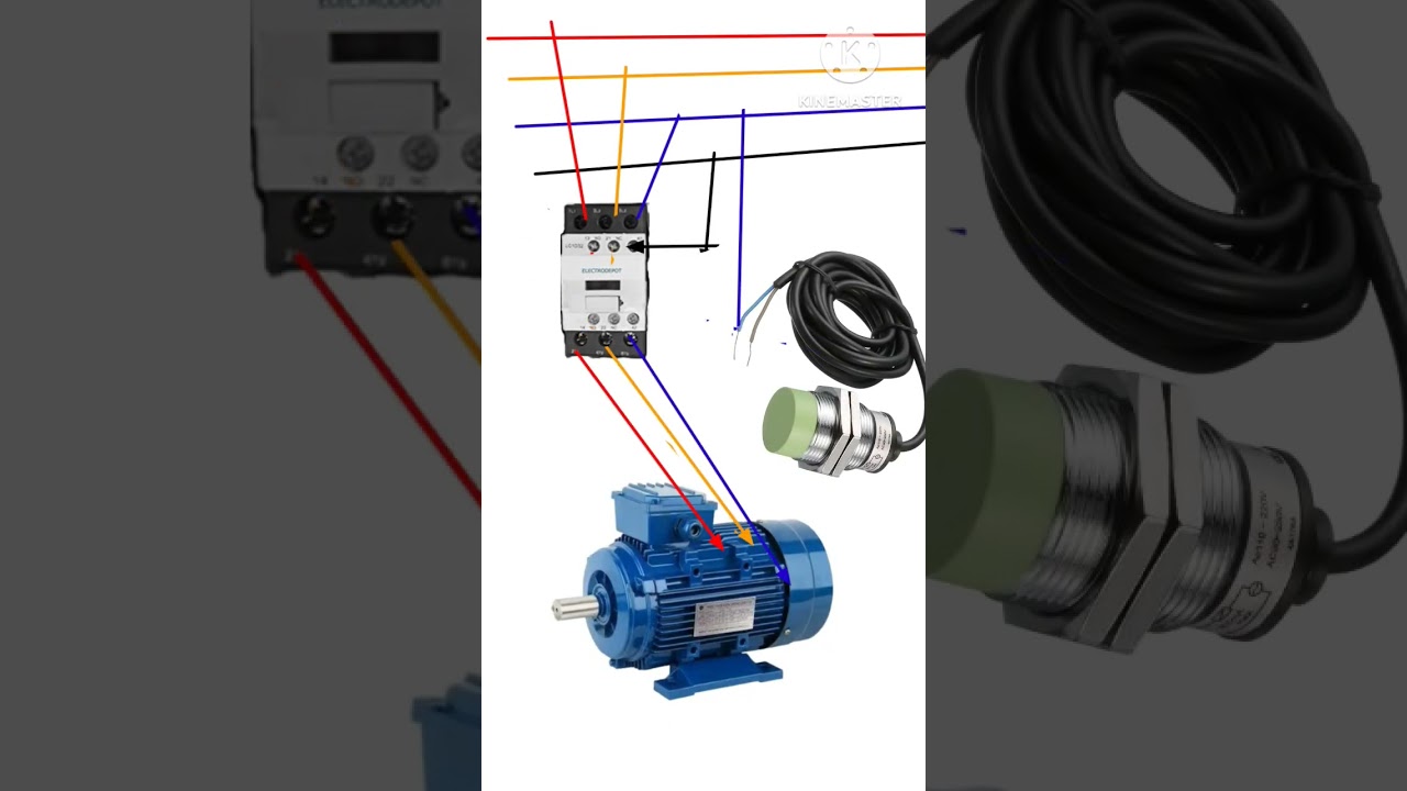 3 phase induction motor control by proximity sensor 