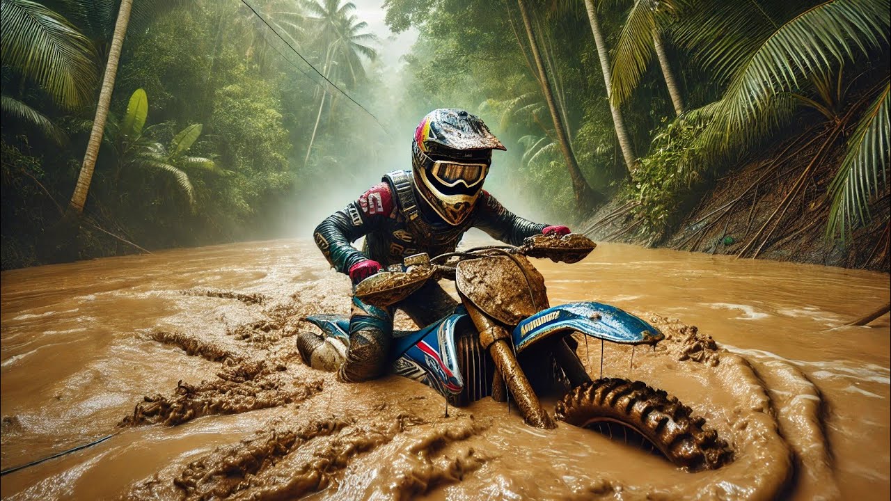 No Bridge? No Problem! Brave Motorcycle riders in the Philippines