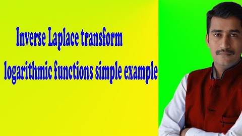 How to solve inverse Laplace transform of logarithmic functions simple example