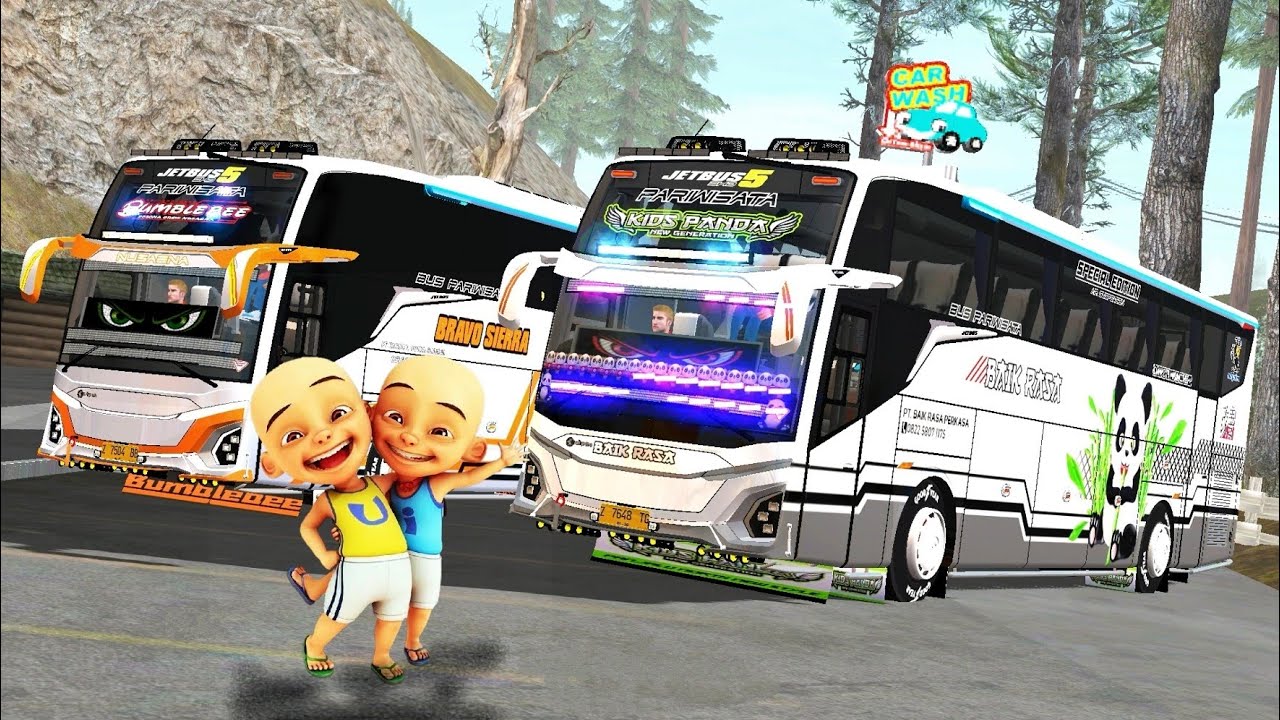 Upin dan ipin naik bus telolet KIDS PANDA ⁉️🤩 betul betul betul 🤣🤣 ELTIVISION