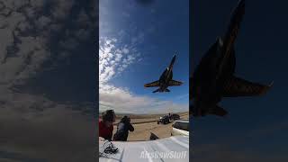 Blue Angels LOW Flyby!  #aviation #aircraft #airshow #shorts