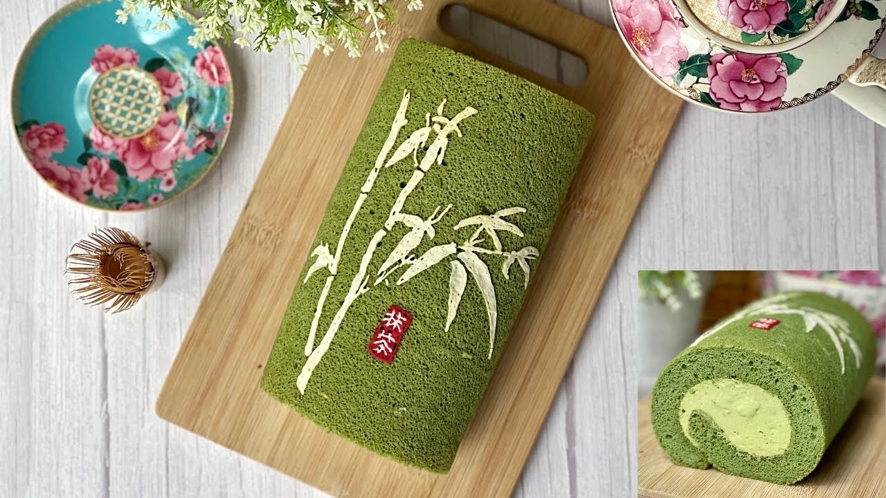 Matcha Roll Cake เค้กโรลมัทฉะ