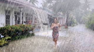 SCARY STORM!! 🌧️⚡ Heavy Rain & Thunder in Red Soil Village | Deep Sleep & Insomnia Relief