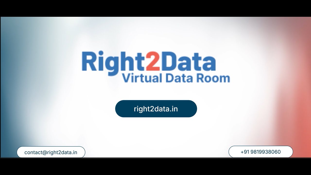 Right2Data - India's Best Virtual Data Room Service - YouTube