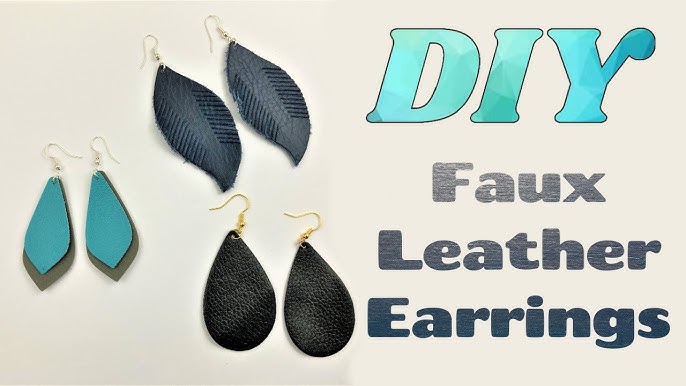 DIY Embossed Leather Earrings - Crafting in the Rain