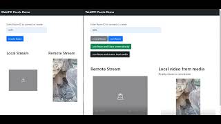 WebRTC Demo using Peer JS | local media stream