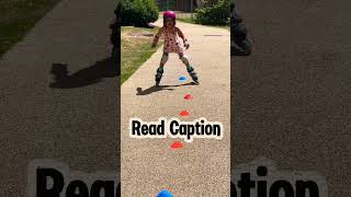 Touching cones while bending in skates is a great technique to improve flexibility!#inlineskating