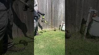 What type of shoes y’all wear? I’m using OnCloud waterproof! #oncloud #lawnmowingbusiness #lawncare
