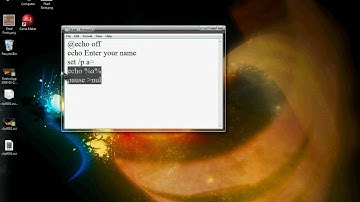 CMD/Batch File Lesson 2