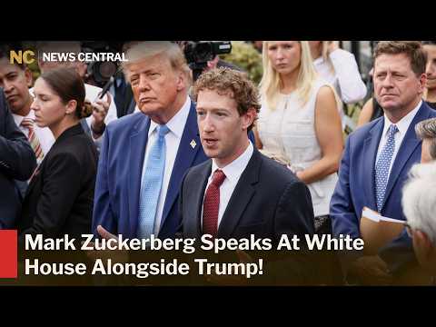 Meta CEO Mark Zuckerberg Addresses Media Alongside Trump At White House | AI1Z