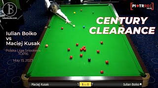 Century 💯 Clearance | Iulian Boiko 121 vs Maciej Kusak | 2023 PLS TOP 16 Group Stage | 13.05.2023