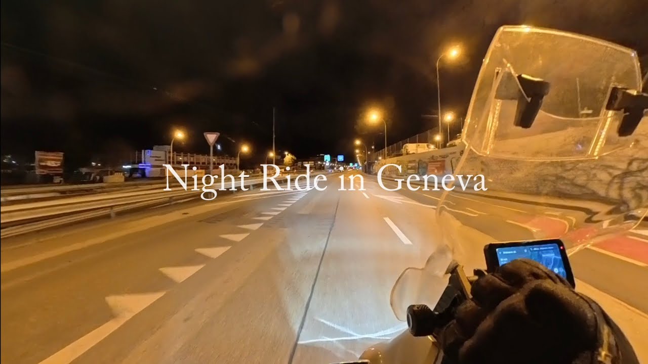 Night  Ride in Geneva - pure sound (no music)