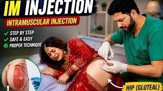 Buttock injection TECHNIQUE step by step 💉|Safe IM Injection Training#viralvideo #nurselife
