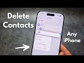 How to Delete Contacts on iPhone