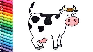 cow cartoon drawings drawing farm animals funny pages clipart draw cartton nursery clipartmag