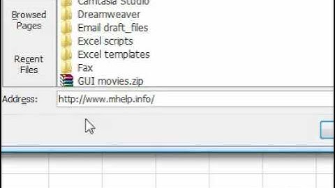 How to insert a hyperlink to an existing webpage