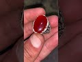 اليمن Yemen خاتم عقيق احمر فضه 