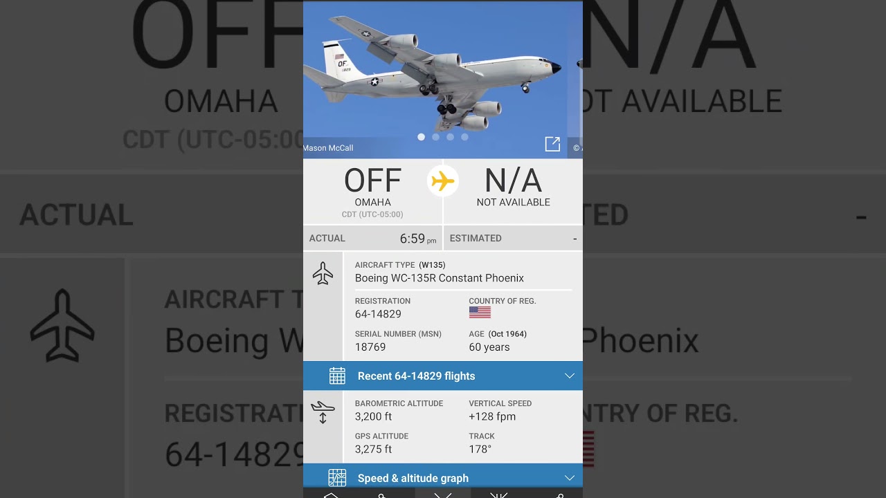 KC-135 nuclear sniffer found on FlightRader24!!!!!