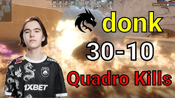 CS2 donk pov Faceit Dust2 (30-10) 4 Triple Kills! & Quadro Kills | Jun 20, 2024 | #cs2 #csgo