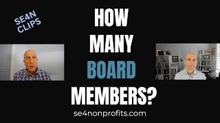 What is the ideal Board size for a new nonprofit | SE4N Clips