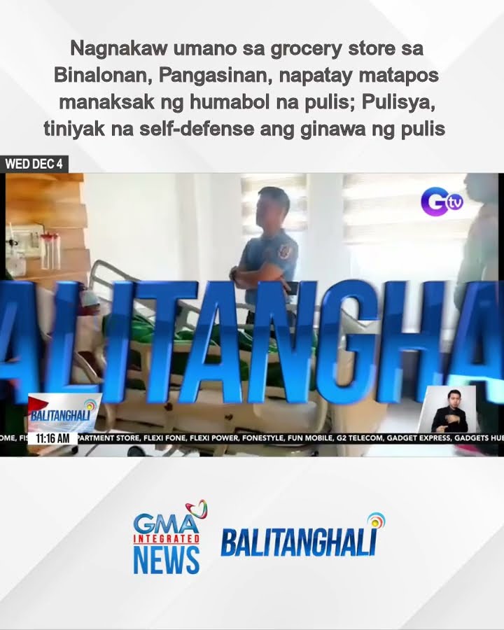 Nagnakaw umano sa grocery store, napatay matapos manaksak ng humabol na pulis... | Balitanghali