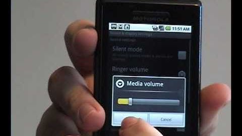Adjust the Media Volume on the Droid Phone