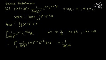Proof: Integral of PDF of Gamma Distribution is Equal to 1 (English).