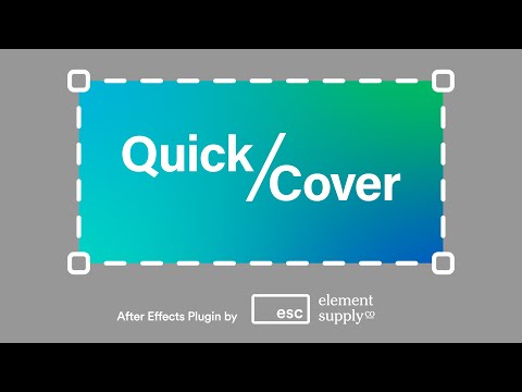 Quick Cover plugin for After Effects overview
