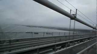 Forth Replacement Crossing viewed whilst crossing the Forth Road Bridge Northbound - 29/01/2013