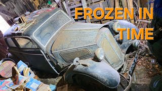 FORGOTTEN GERMAN PRE WAR DKW F7 VINTAGE CAR BARN FIND!