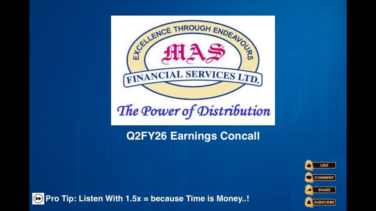 MAS Financial Services Q2FY26 Earnings Concall