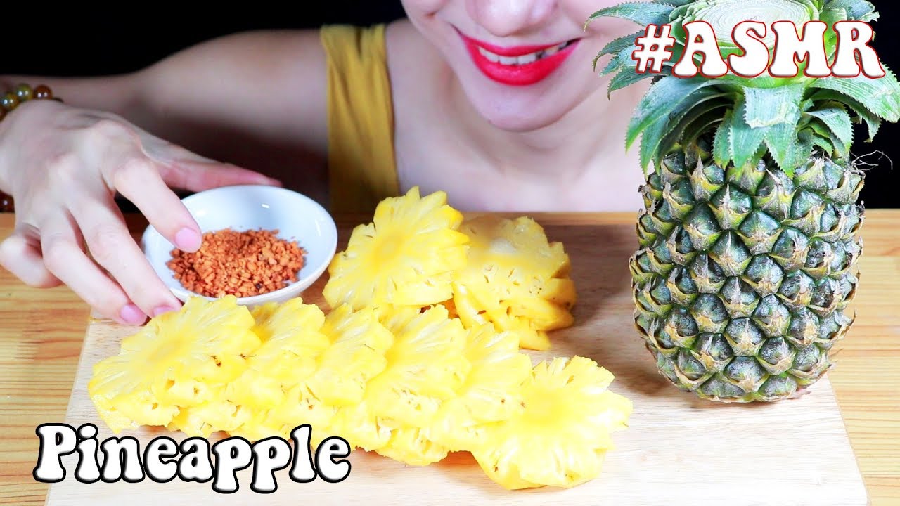 ASMR WHOLE Juicy Pineapple ( 