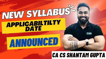 ICAI New Course I Applicability 🔥 - Finally its HERE #caexams #icai #news