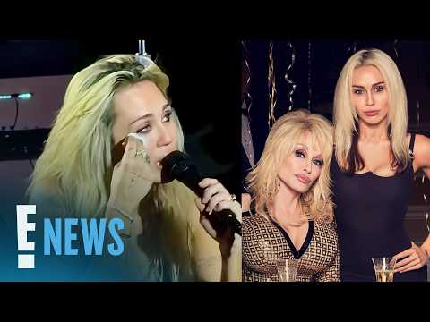 Miley Cyrus Cries During Emotional Dolly Parton Tribute | E! News