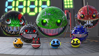 PACMAN & PACMAN ROBOT VS CHIAN CHOMP & TOW PACMAN ROBOT MONSTER ( VOULME 6 )